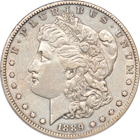 1889-CC PCGS XF-40.