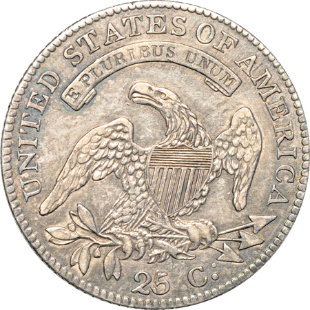 1819 Small 9 (Browning-3, R.1). AU/lightly cleaned.