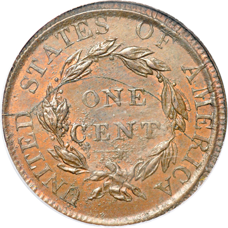 1823 Copper Restrike (Jules Reiver Collection). PCGS MS-64BN.