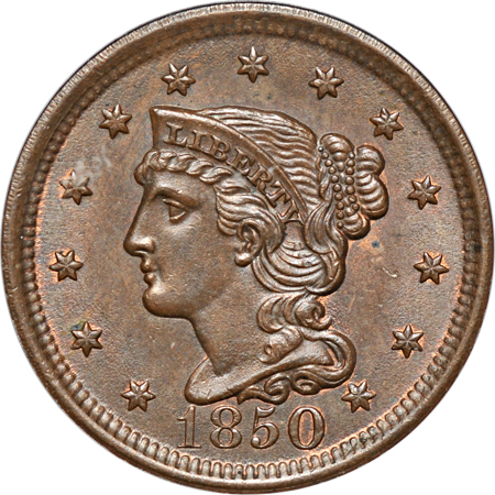 1850 PCGS MS-64BN.