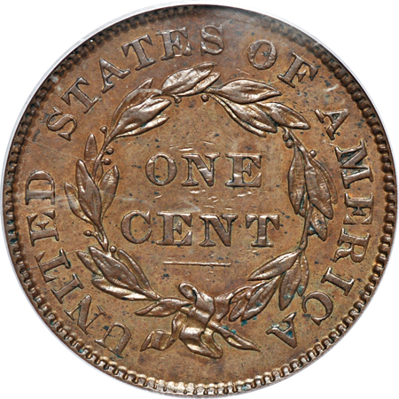 1836 (N-6, R.2, State 6) PCGS AU-50.