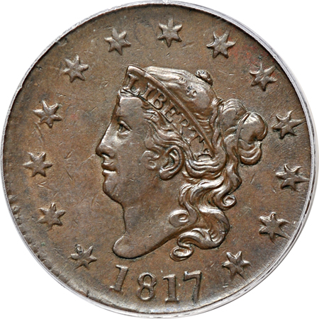 1817 13 Stars (N-7, R.3+). PCGS Genuine.