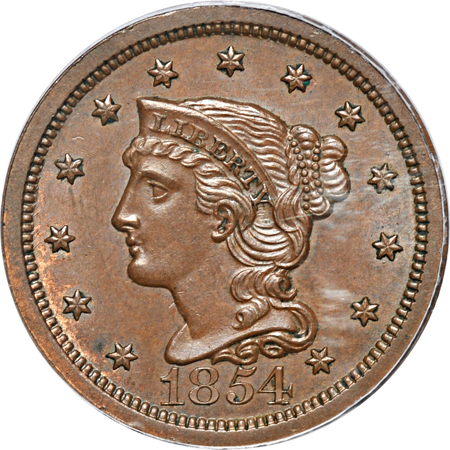 1854 PCGS MS-64BN.