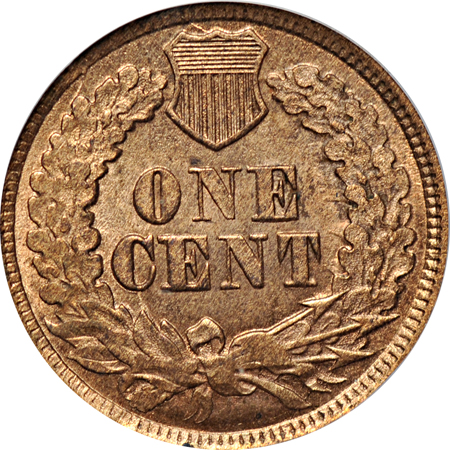 1864 Bronze w/ L. PCGS MS-64RB.