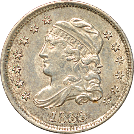 1835 (LM-3, R.1) AU and 1837 (no stars) XF.