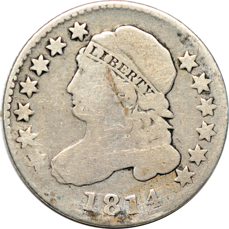 Eight Capped Bust dimes.