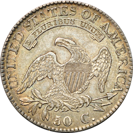 Four Capped Bust type coins.