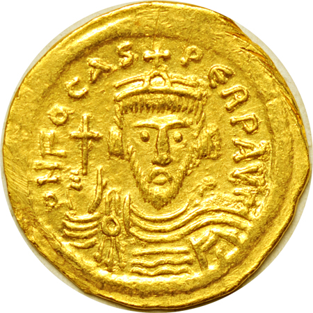 Two Byzantine Empire gold coins.