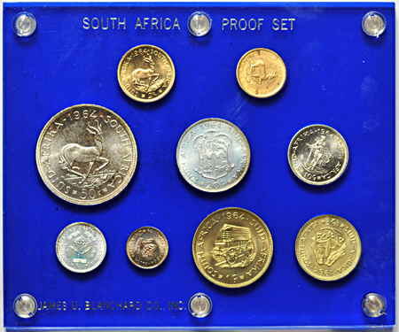 1964 South Africa Proof Set in a Capital Plastics holder.