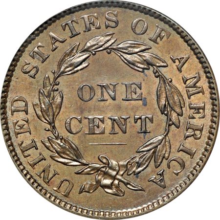 1836 (N-6, R.2) PCGS MS-63BN CAC.