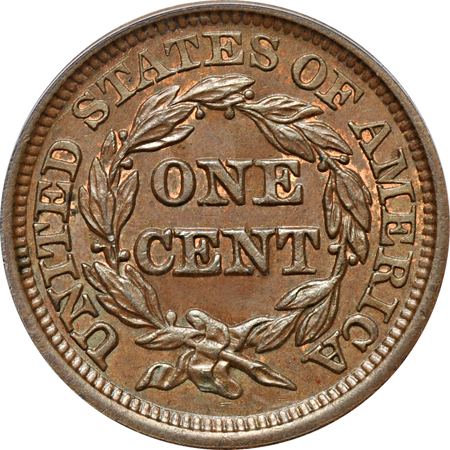 1844 (N-5) PCGS MS-62BN.