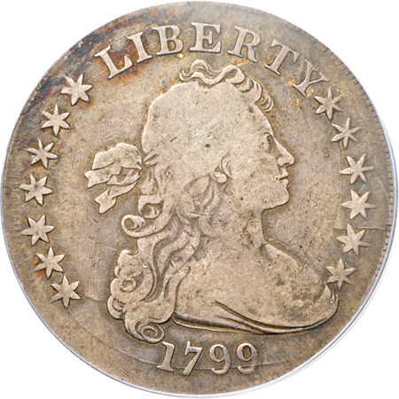 1799 Irregular Date 15 Stars (B-4, BB-153, R.4). PCGS VG-10.