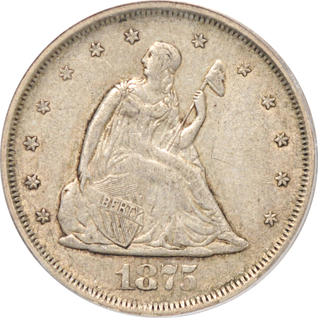 1875-S PCGS XF-45.