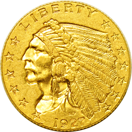 Four AU/BU Indian quarter-eagles.