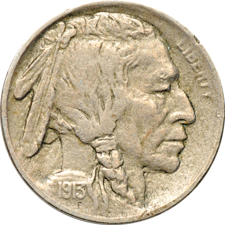 Six collector date Buffalo nickels.