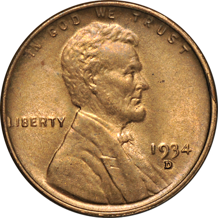 Twelve Lincoln cents.