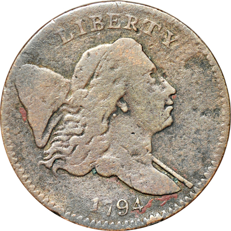 1794 "Normal Head Type" (C-2a, R.2+) VG.