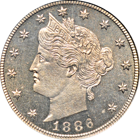 1886 PCGS PF-65 CAC.