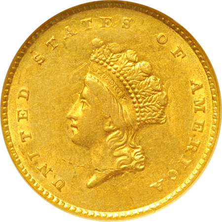 1854 Type 2. NGC AU-58.