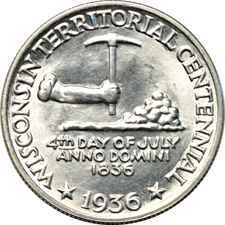 Six uncirculated Silver Commemorative half-dollars.