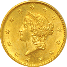 1854 Type 1. PCGS MS-62.