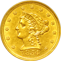 1854 PCGS AU-55.