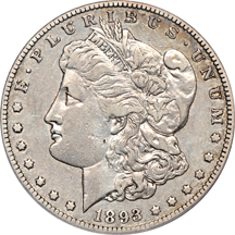 1893-CC PCGS XF-40.