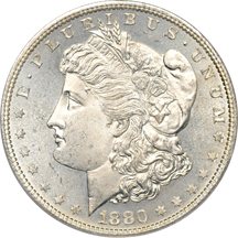 Three 1880-S and Seven 1881-S.  PCGS MS-65.