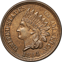 Two Flying Eagle and Seventeen Indian-head cents.