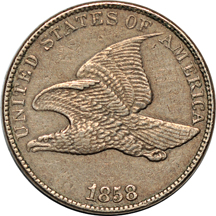 Two Flying Eagle and Seventeen Indian-head cents.