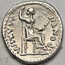 16 - 37 AD Tiberius "Tribute Penny", Lugdunum mint (France). VF.