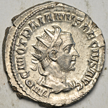 249 -251 AD Trajan Decius Antoninianus (Double Denarius). XF.