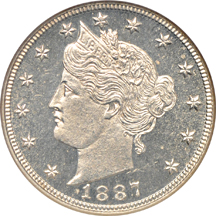 1887 NGC PF-65 Cameo.