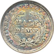 1837 Small Date. ANACS AU-50.