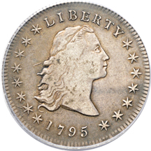 1795 3 Leaves, Head of '95 (B-5, BB-27, R.1). PCGS VF-30.