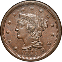 1856 NGC MS-64 BN.