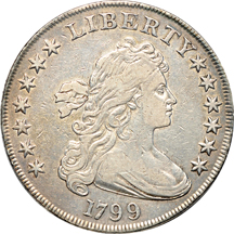 1799 Close 17 Obverse (B-16, BB-158, R.2). VF/light cleaning.