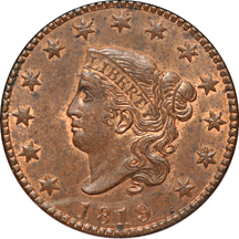 1819 (N-8, R.1) NGC MS-63 RB.