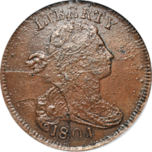 1804 Restrike (of 1860). NGC MS-63 BN.