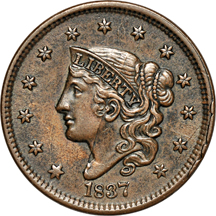 1837 "Head of 38" (N-9, R.1). AU.