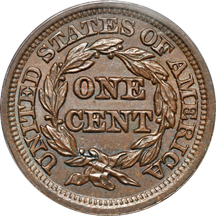 1851 51 over 81 (N-3). PCGS MS-64BN.