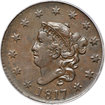 1817 13 Stars (N-7, R.3+). PCGS Genuine.