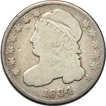 Twenty-one Capped Bust dimes.