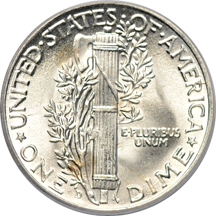 Fifteen PCGS certified Mercury dimes.