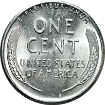 BU roll of 1943-S steel cents in plastic tube.