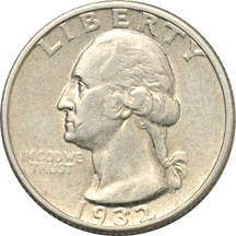 Eleven Washington quarters including a 1932-D and 1932-S.