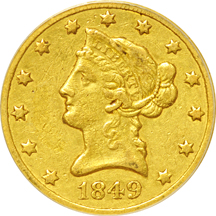 1849-O PCGS VF-30.