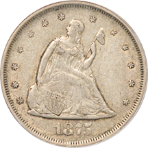 1875-S PCGS XF-45.