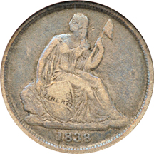 1838-O ANACS VF-30.