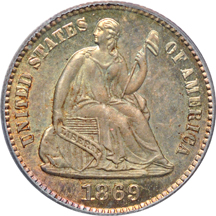 1869 PCGS PF-64.